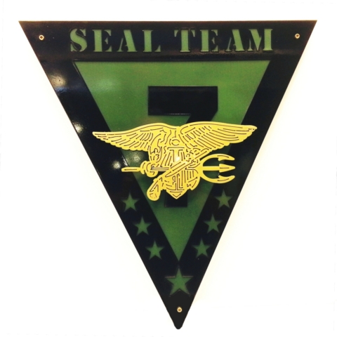 custom metal sign seal team 7