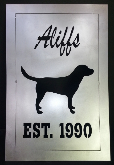 pointer dog metal wall art