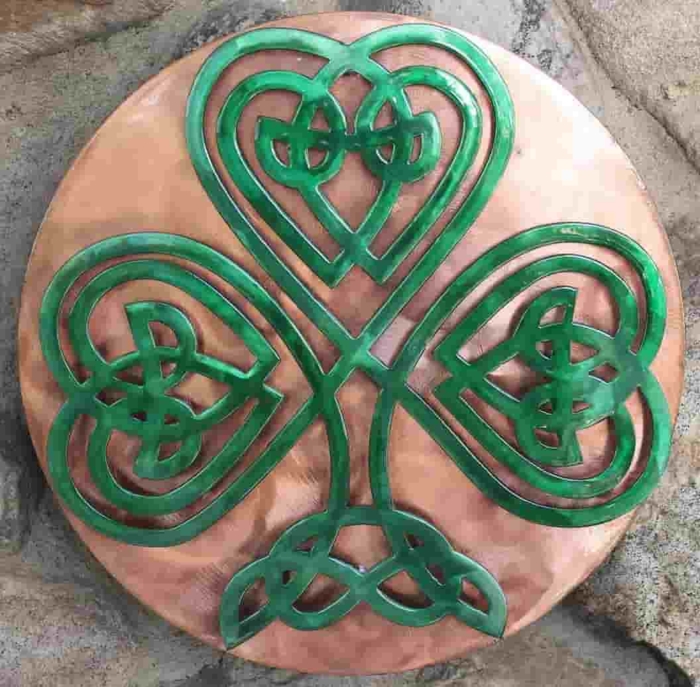 celtic knot metal cutout copper
