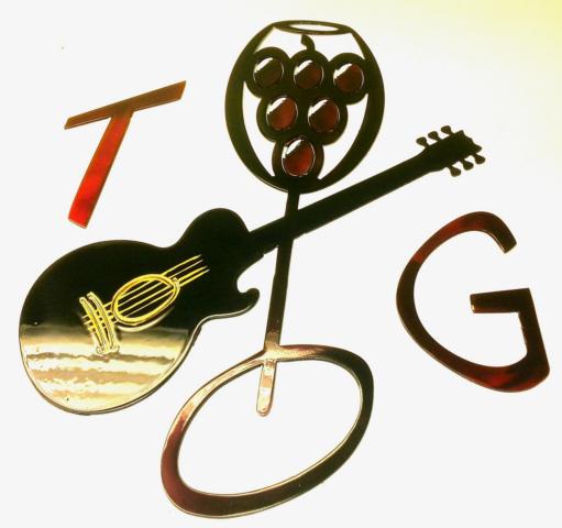 custom busines sign letters guitar restaurant wine glass