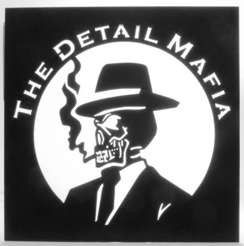 custom business sign skull cigar smoke suit tie fedora hat