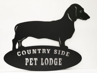 wiener dog custom metal wall art