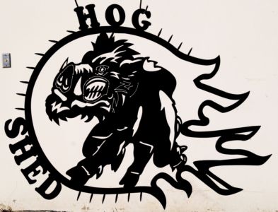 hog shed motorcycle wall art