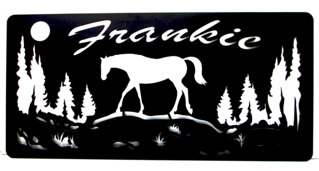 metal ranch sign horse