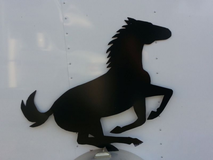 galloping horse metal wall art 