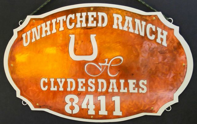 custom metal ranch sign horses