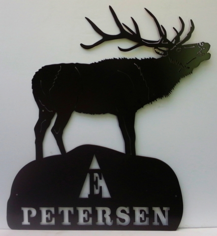 custom outdoor metal sign elk entry driveway