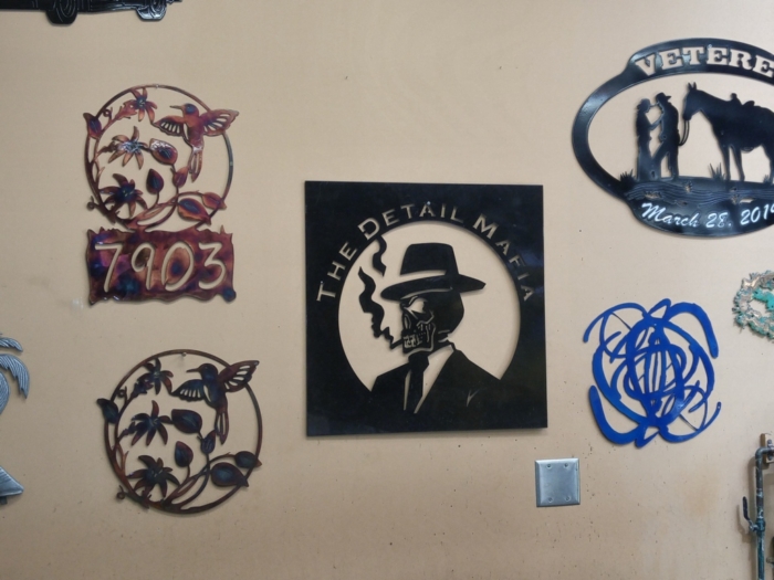 examples of custom metal wall art